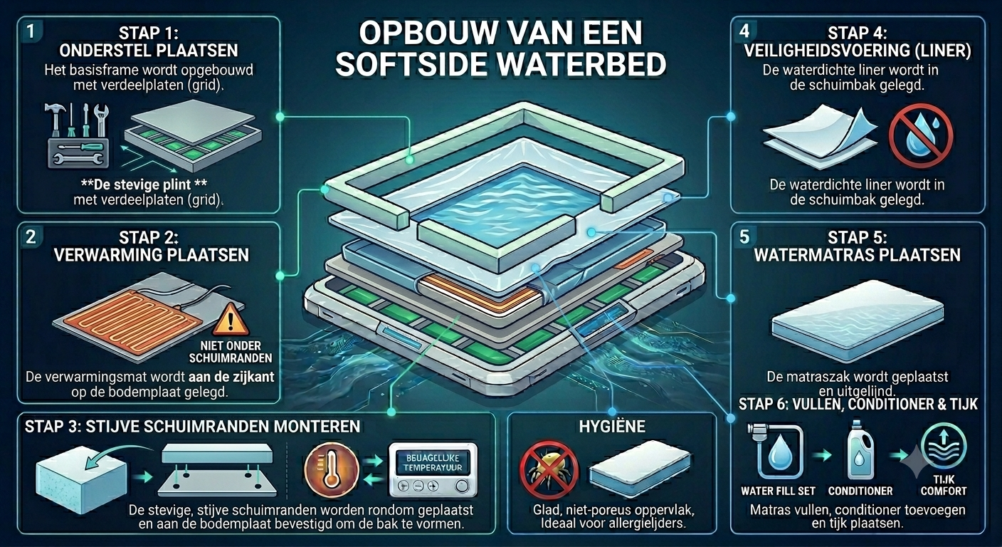 De opbouw van een waterbed